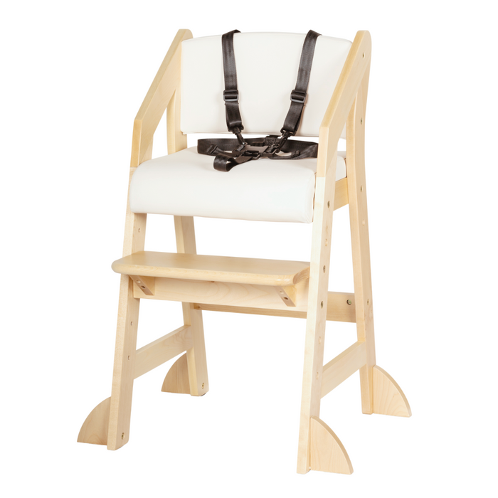 Dine and Grow™ - White and Varnish Dining Chair